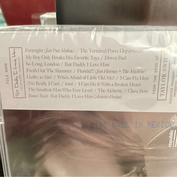 TTPD - Taylor Swift Tortured Poets Department CD Accoustic But Daddy I Love Him - Picture 4 of 4